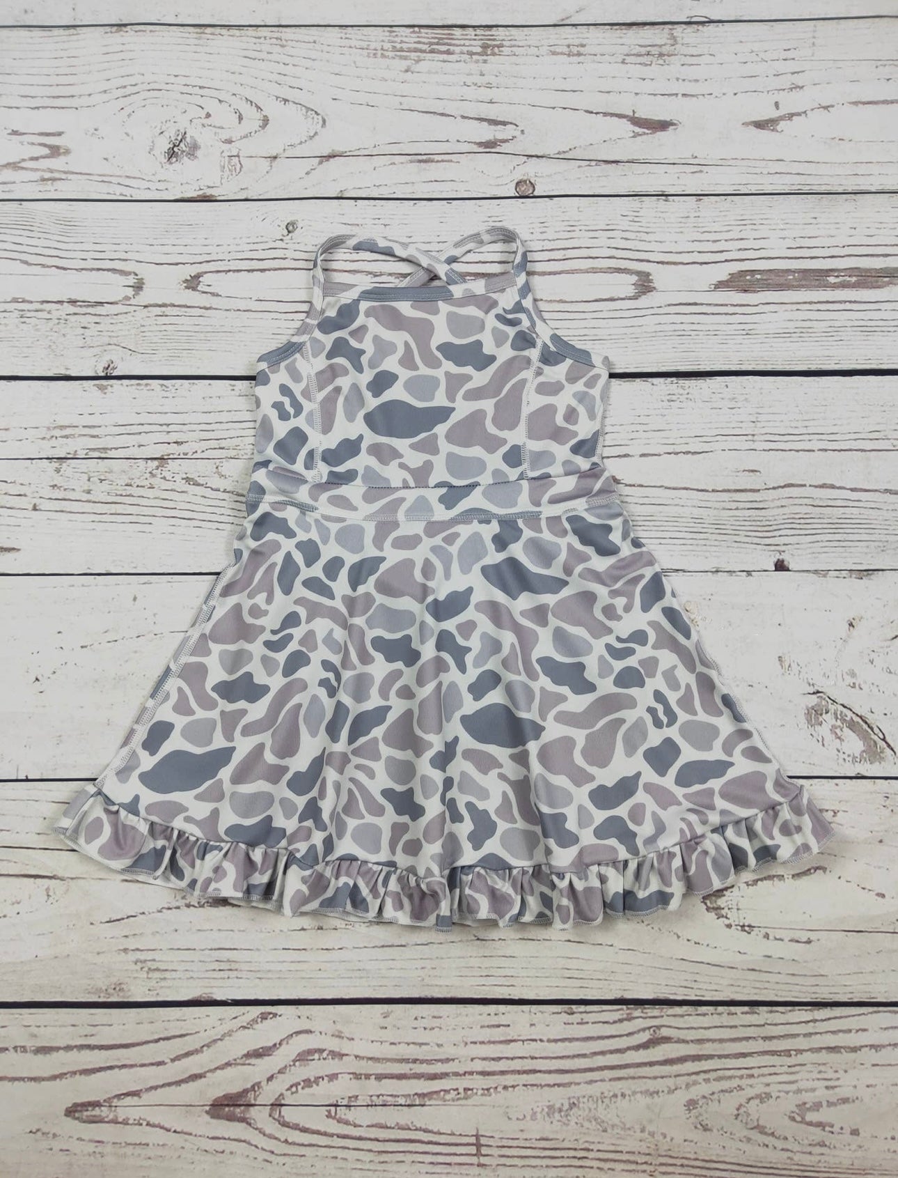 Girls Old School Camo Athletic Dress